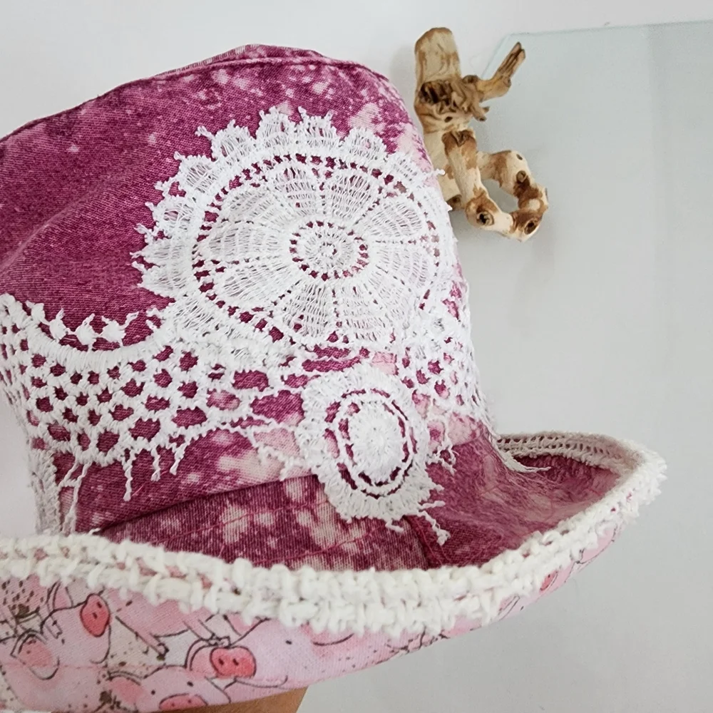 Designer Top Hat Concept Clothing Avngard Fashion Hand-stitched Patchwork - Picture 15 of 17